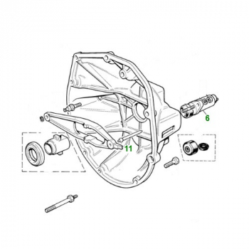 Clutch Slave Cylinder, OEM FAG Brand With Pushrod CBC9716